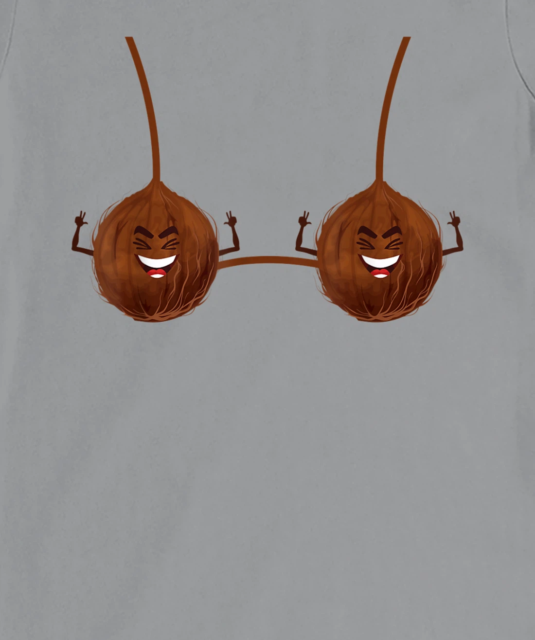 Womens Luau Coconut Bra Aloha Beaches Summer Outfit Distressed T-Shirt, Women T-Shirt