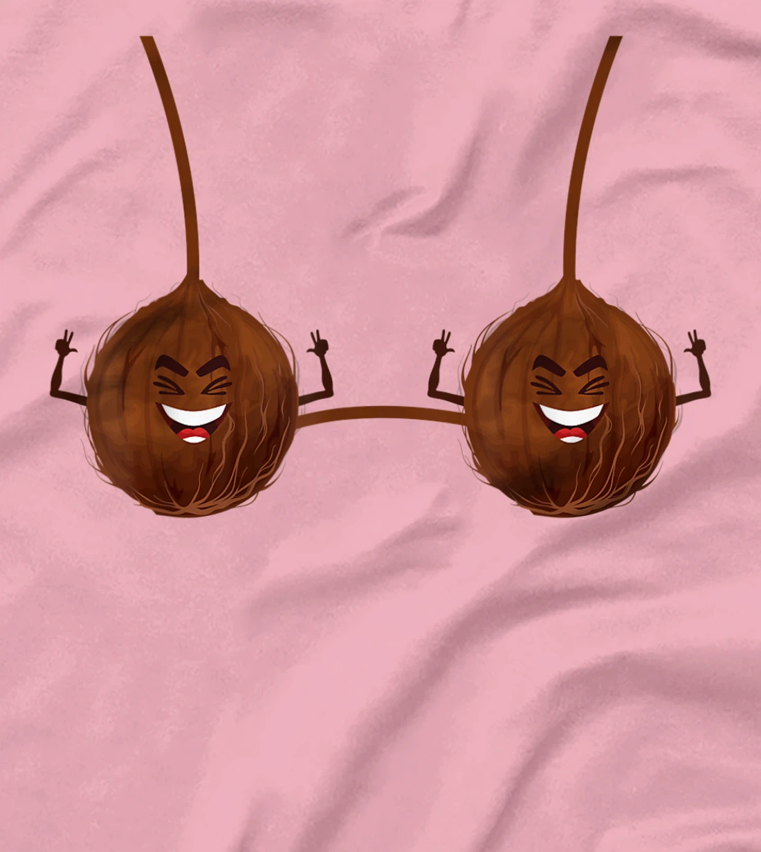 Womens Luau Coconut Bra Aloha Beaches Summer Outfit Distressed T-Shirt, Women T-Shirt