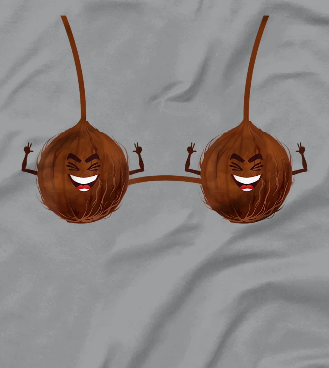 Womens Luau Coconut Bra Aloha Beaches Summer Outfit Distressed T-Shirt, Women T-Shirt