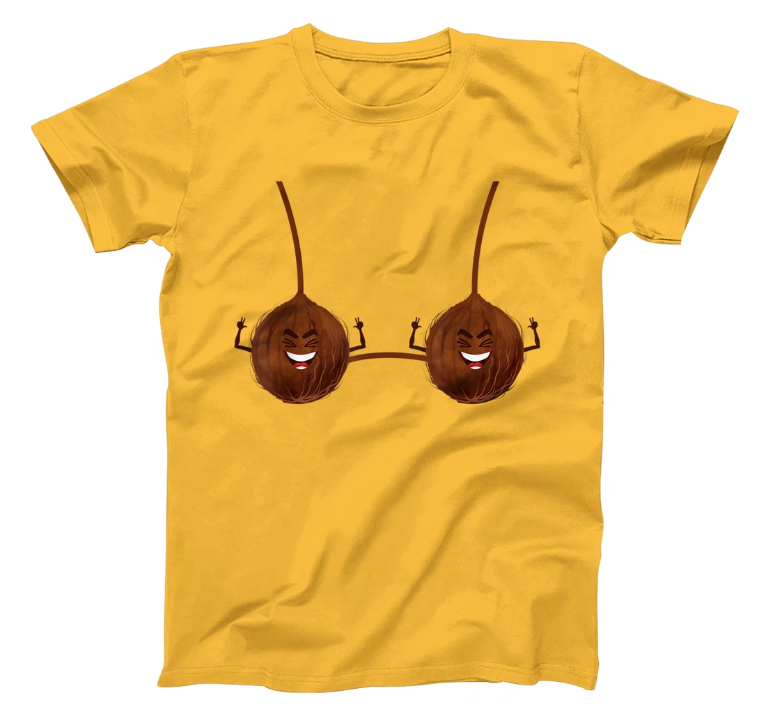 Womens Luau Coconut Bra Aloha Beaches Summer Outfit Distressed T-Shirt, Women T-Shirt