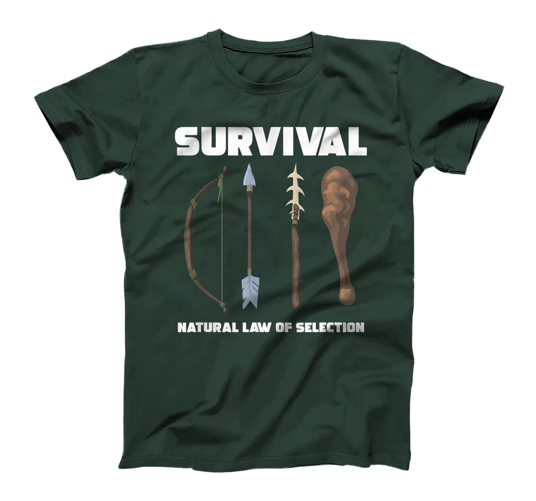 Survival Natural Law Of Selection Forest Bow Arrow Spear T-Shirt, Women T-Shirt