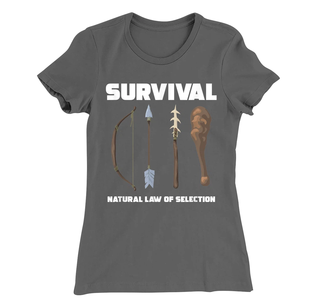 Survival Natural Law Of Selection Forest Bow Arrow Spear T-Shirt, Women T-Shirt