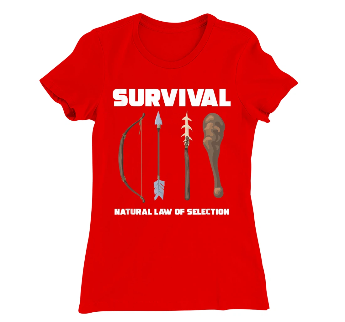 Survival Natural Law Of Selection Forest Bow Arrow Spear T-Shirt, Women T-Shirt