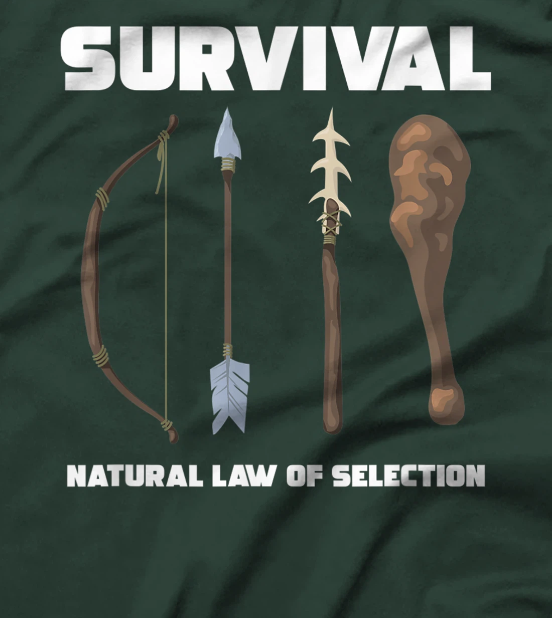 Survival Natural Law Of Selection Forest Bow Arrow Spear T-Shirt, Women T-Shirt
