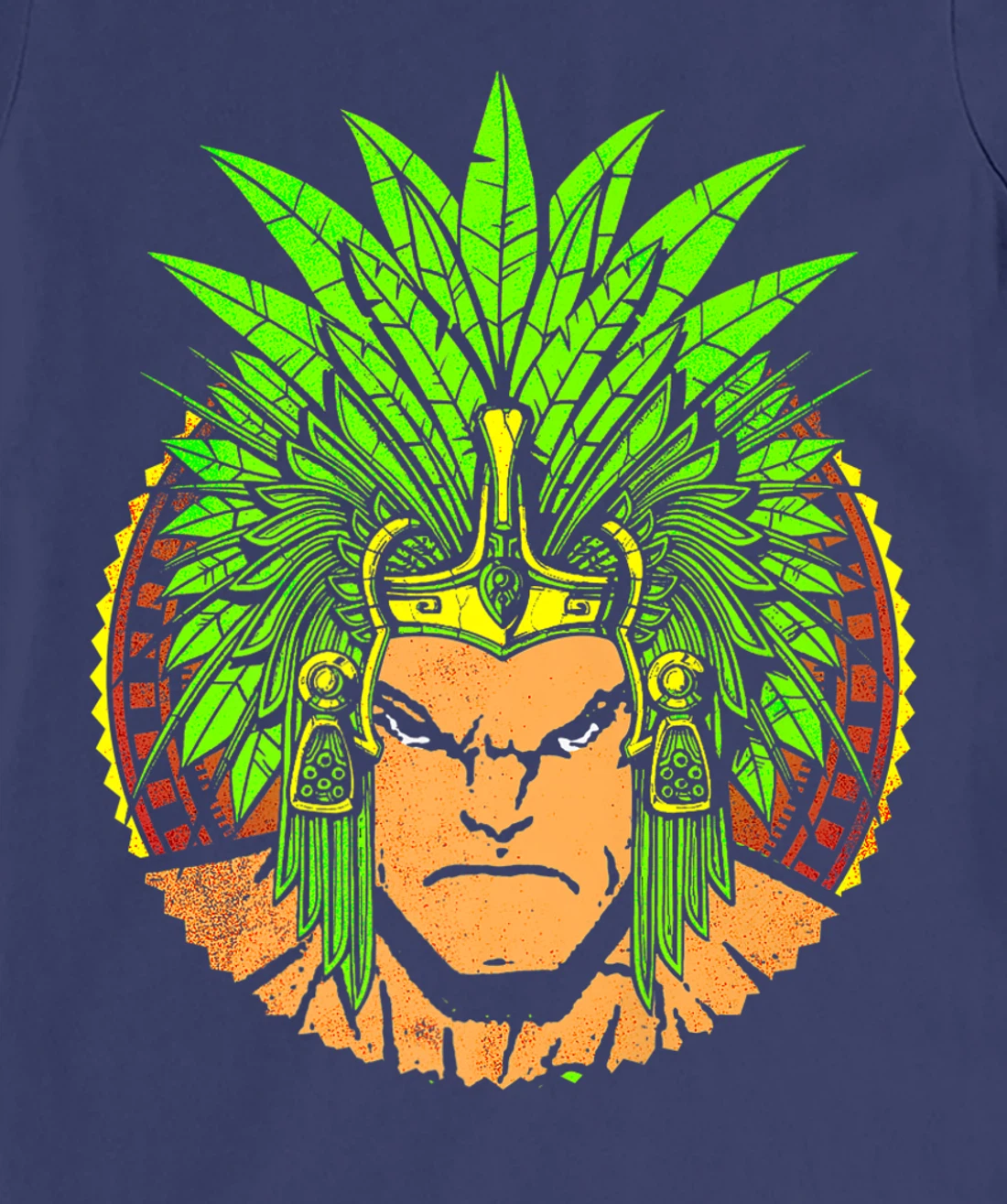 Aztec Warrior King Mexican Native Art Mayans Art T-Shirt, Women T-Shirt