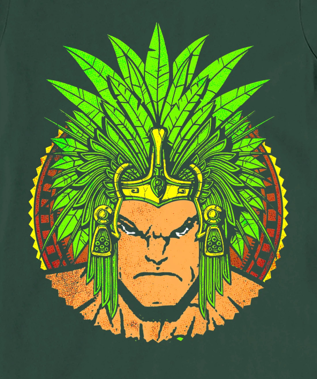 Aztec Warrior King Mexican Native Art Mayans Art T-Shirt, Women T-Shirt