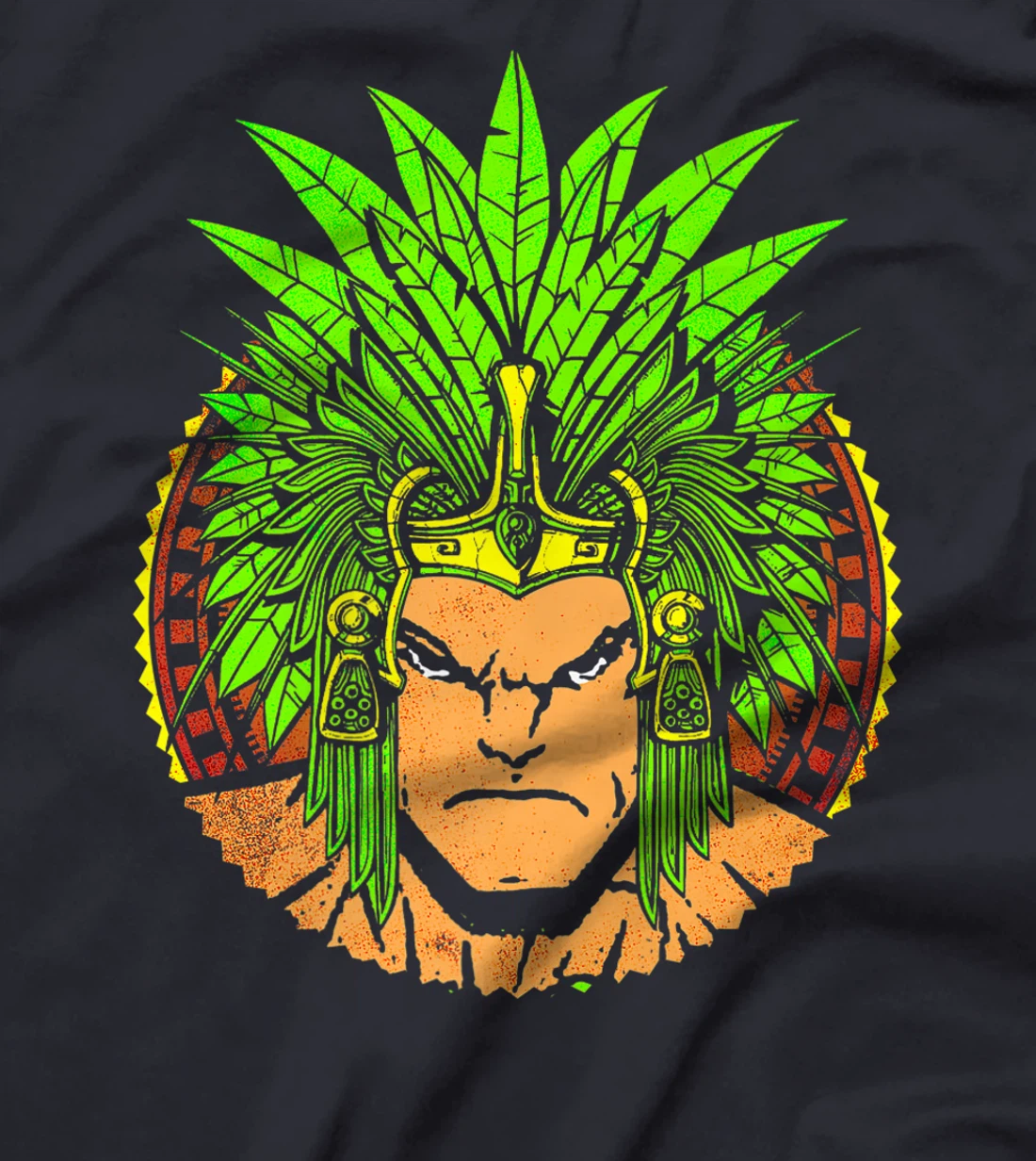 Aztec Warrior King Mexican Native Art Mayans Art T-Shirt, Women T-Shirt