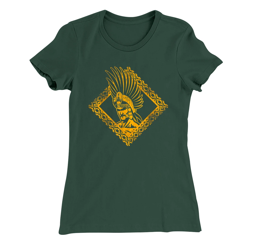 Aztec Warrior King Mexican Native Art Mayans Art T-Shirt, Women T-Shirt