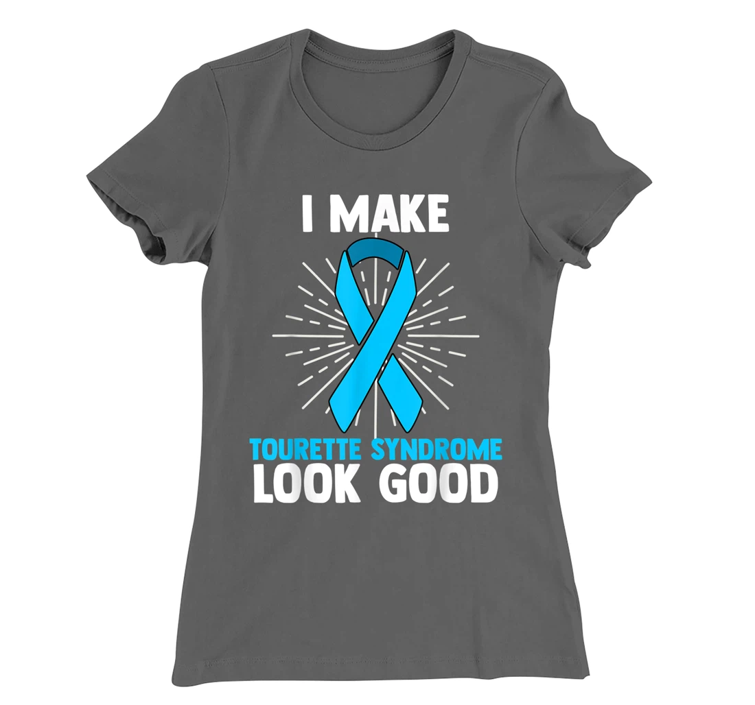 Tourette Syndrome Disorder TS Teal Awareness Ribbon T-Shirt, Women T-Shirt