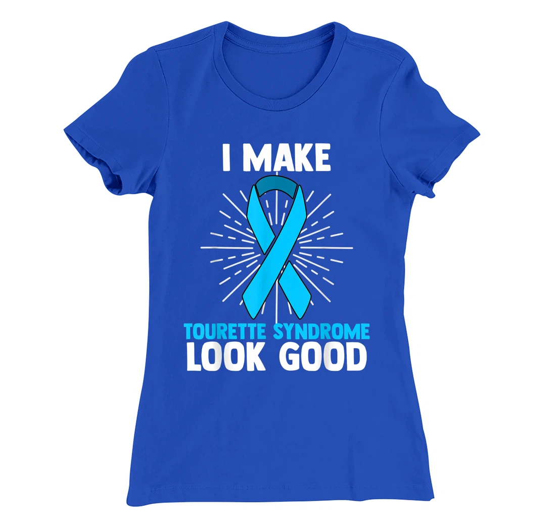 Tourette Syndrome Disorder TS Teal Awareness Ribbon T-Shirt, Women T-Shirt
