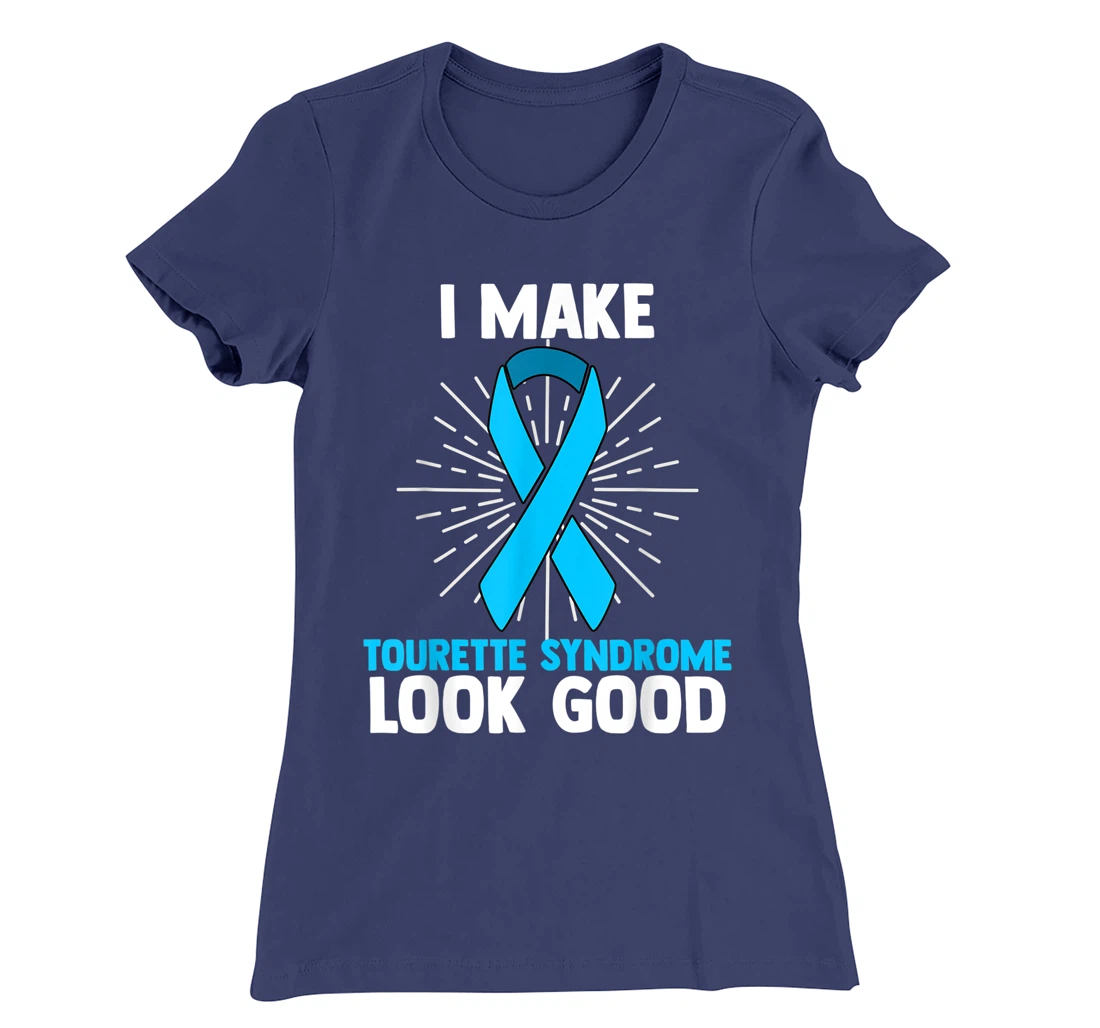 Tourette Syndrome Disorder TS Teal Awareness Ribbon T-Shirt, Women T-Shirt
