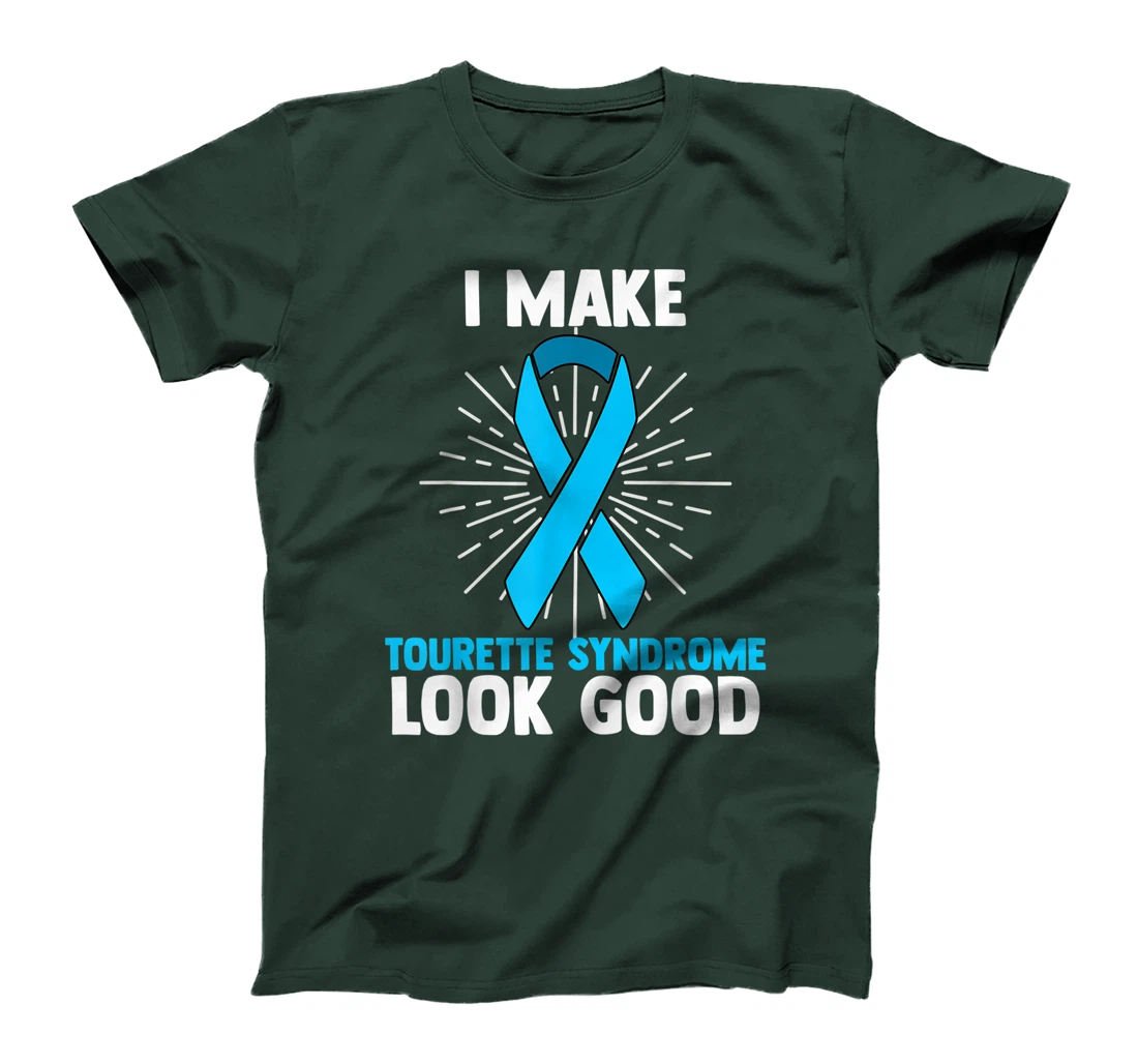 Tourette Syndrome Disorder TS Teal Awareness Ribbon T-Shirt, Women T-Shirt