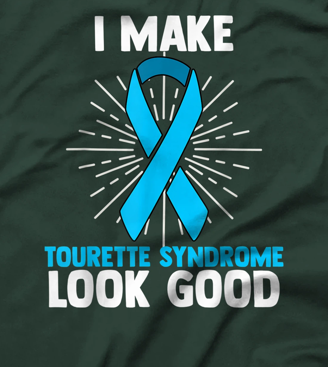 Tourette Syndrome Disorder TS Teal Awareness Ribbon T-Shirt, Women T-Shirt