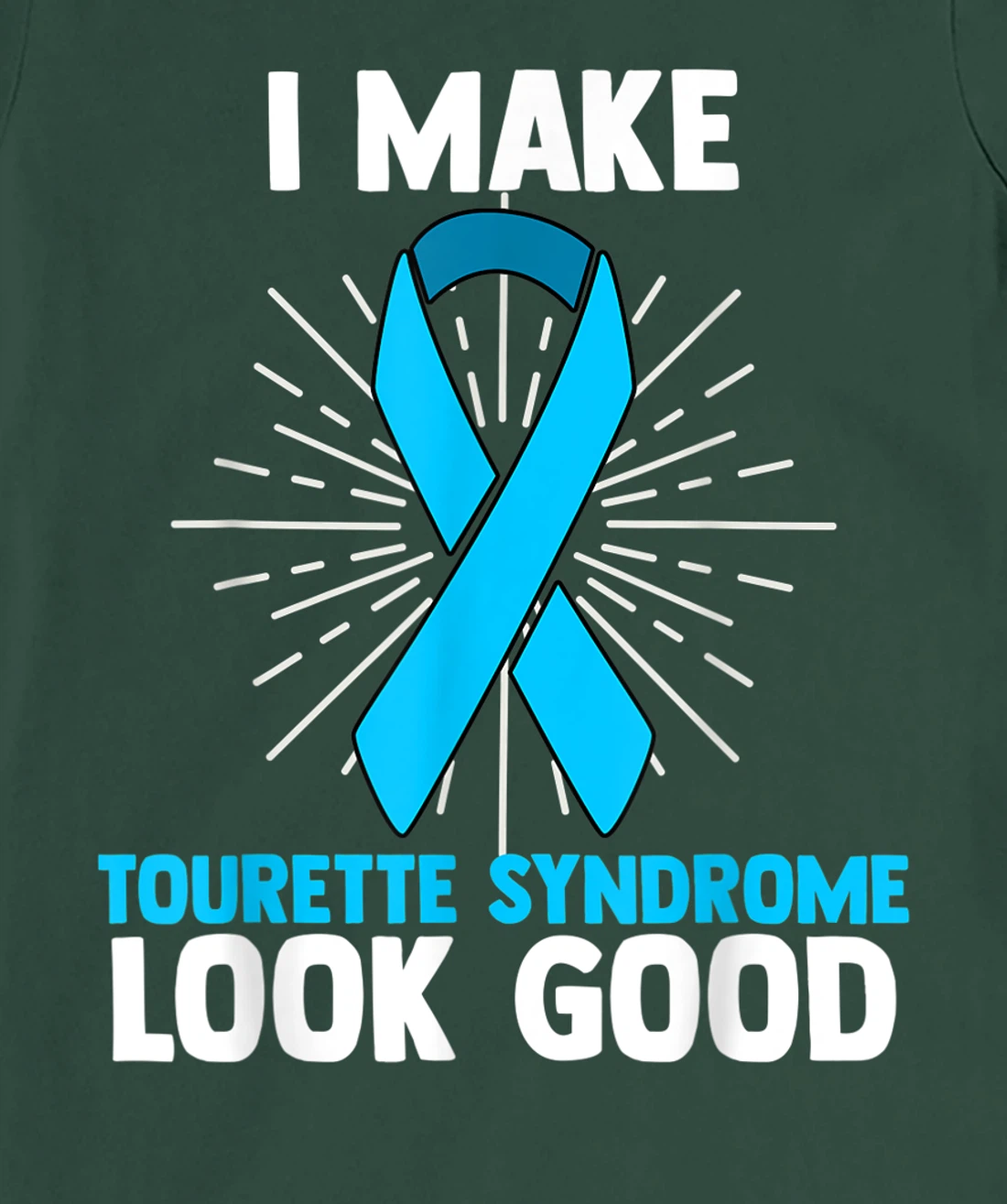 Tourette Syndrome Disorder TS Teal Awareness Ribbon T-Shirt, Women T-Shirt