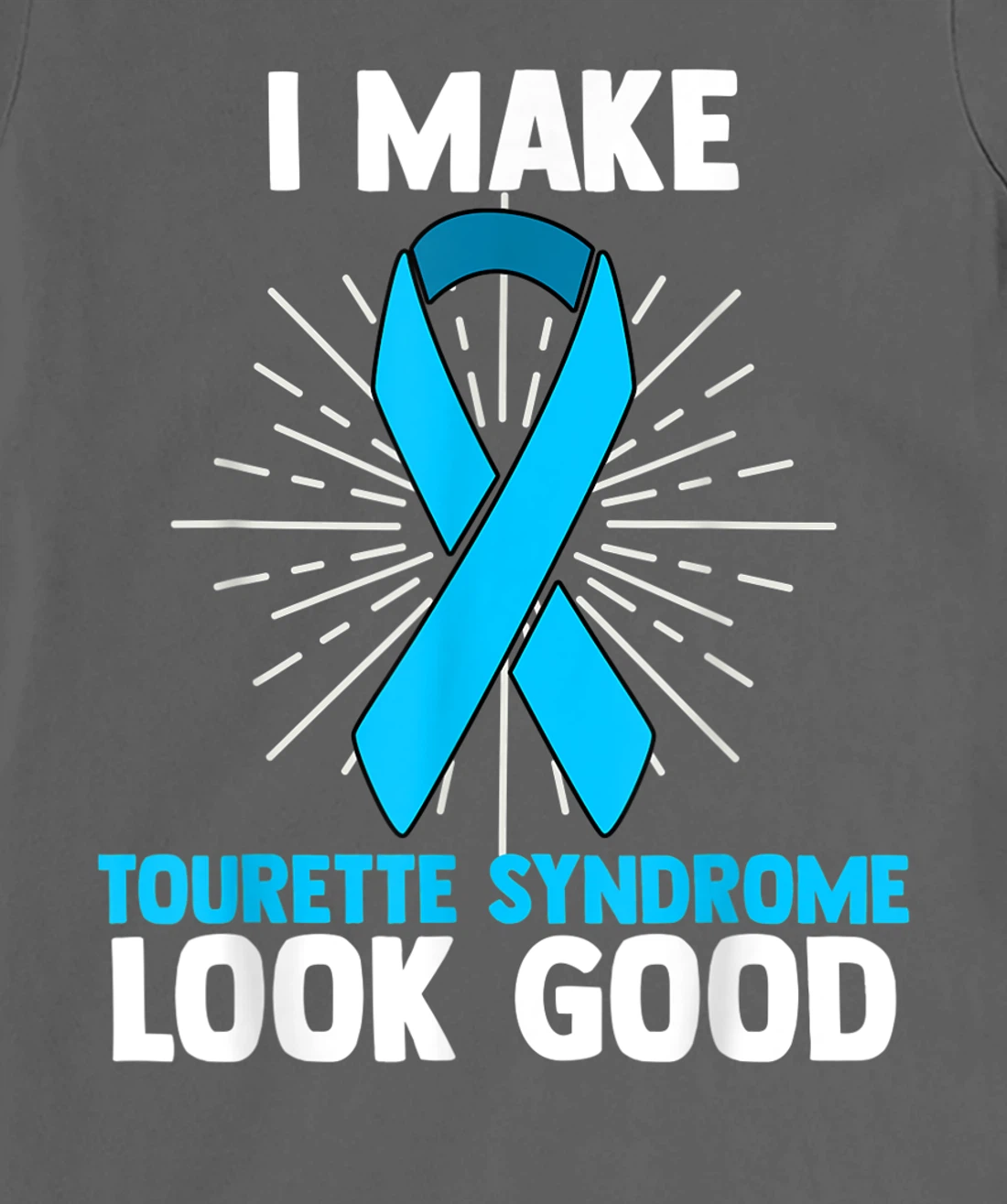 Tourette Syndrome Disorder TS Teal Awareness Ribbon T-Shirt, Women T-Shirt