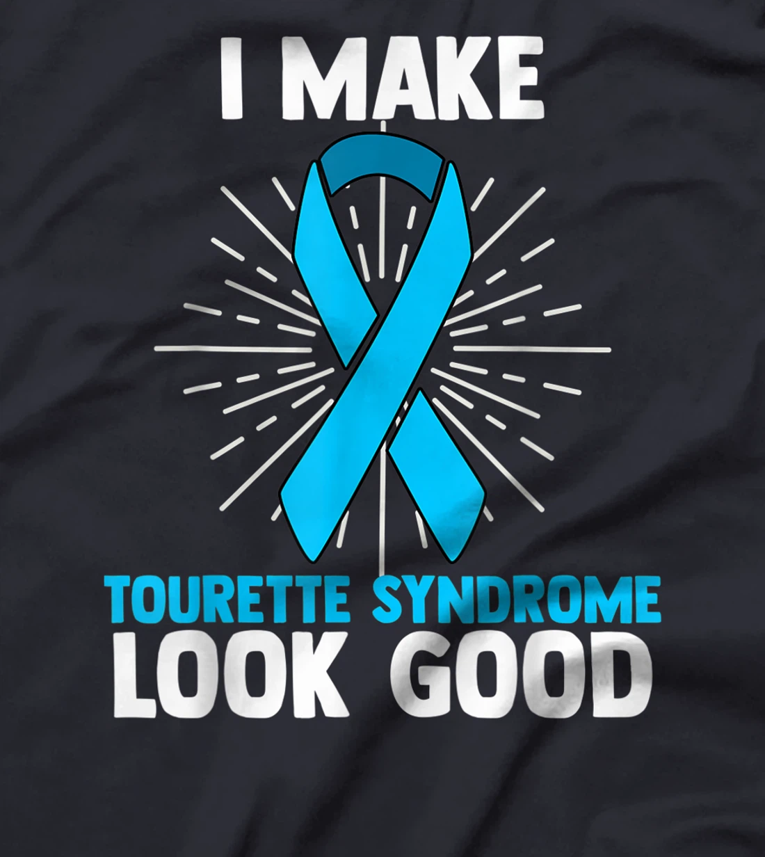 Tourette Syndrome Disorder TS Teal Awareness Ribbon T-Shirt, Women T-Shirt
