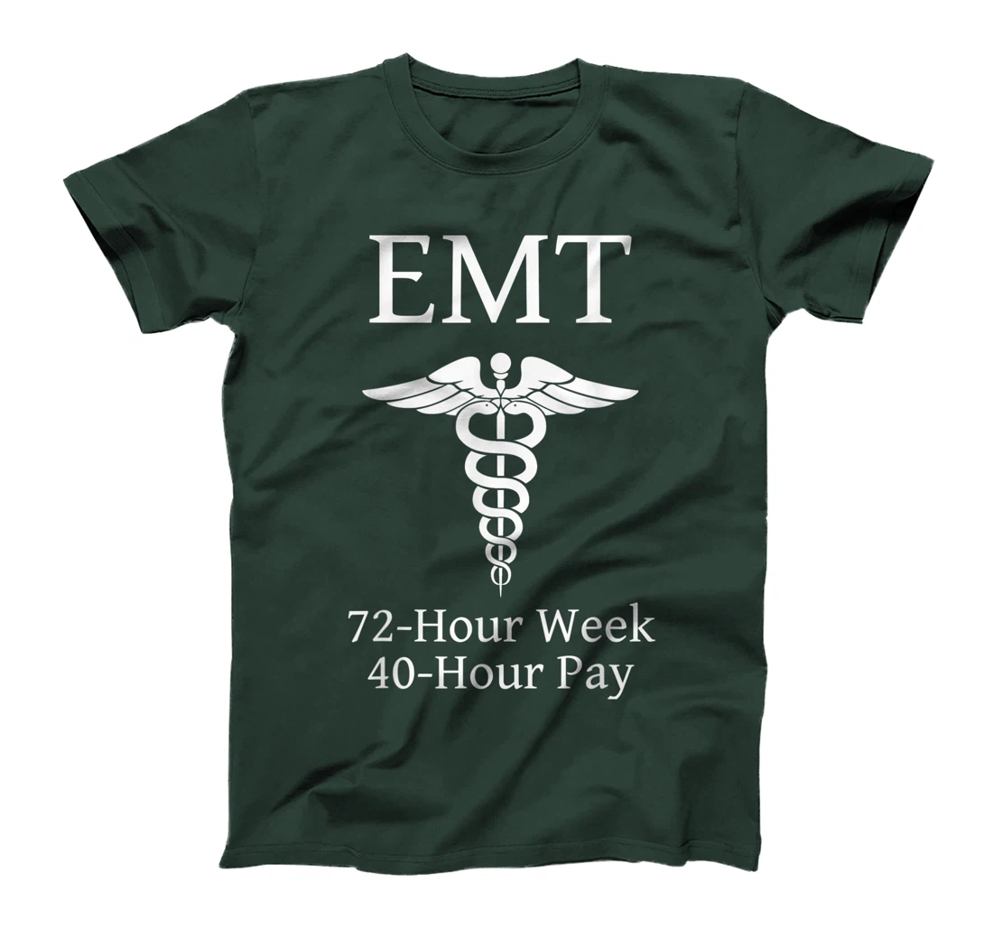 Overworked Emergency Medical Technician - Funny EMT T-Shirt, Kid T-Shirt and Women T-Shirt