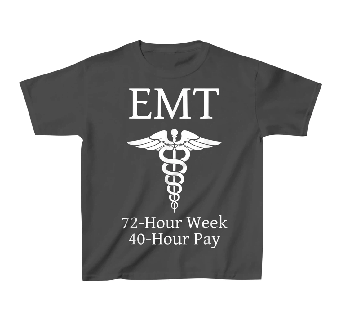 Overworked Emergency Medical Technician - Funny EMT T-Shirt, Kid T-Shirt and Women T-Shirt