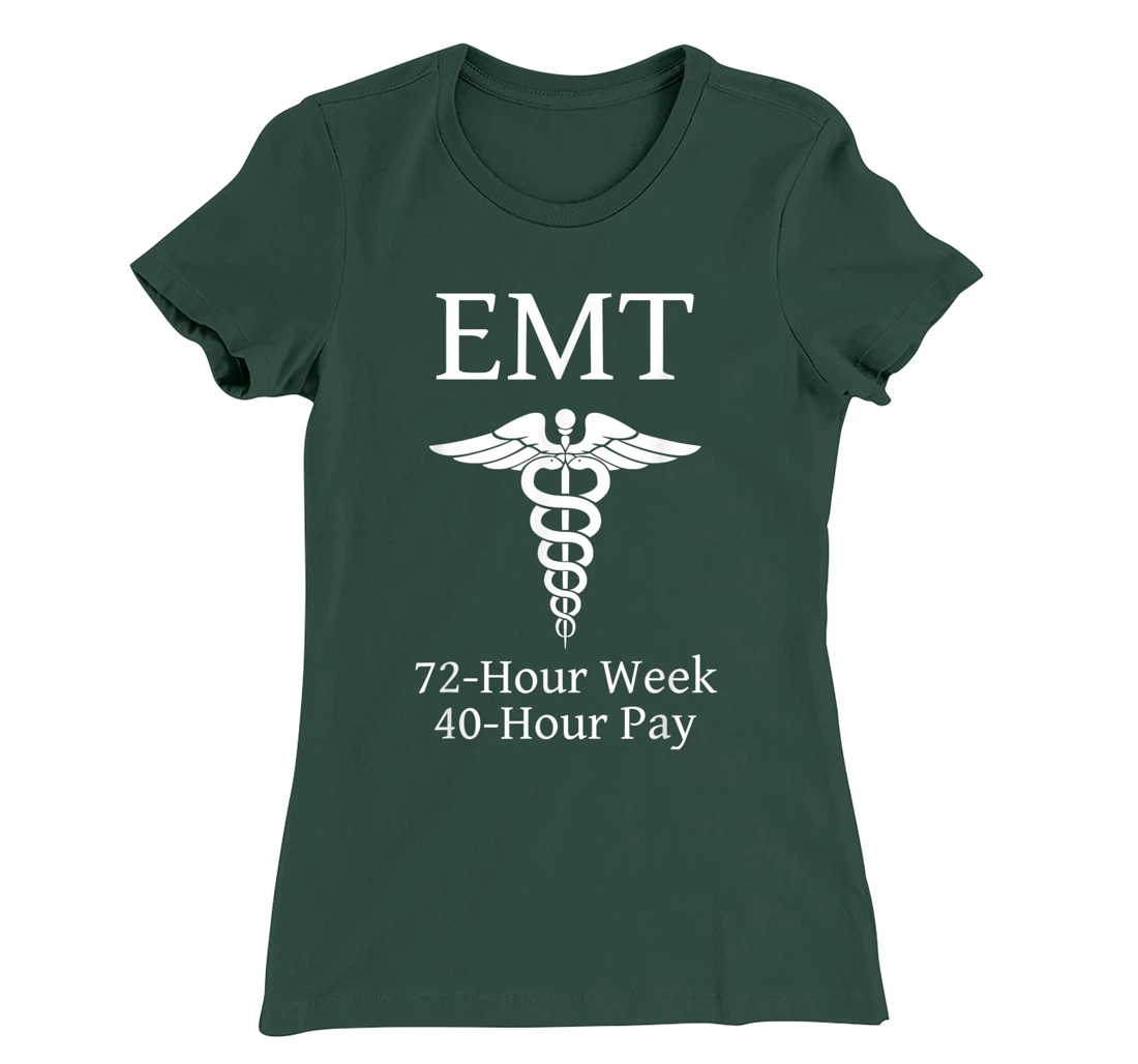 Overworked Emergency Medical Technician - Funny EMT T-Shirt, Kid T-Shirt and Women T-Shirt