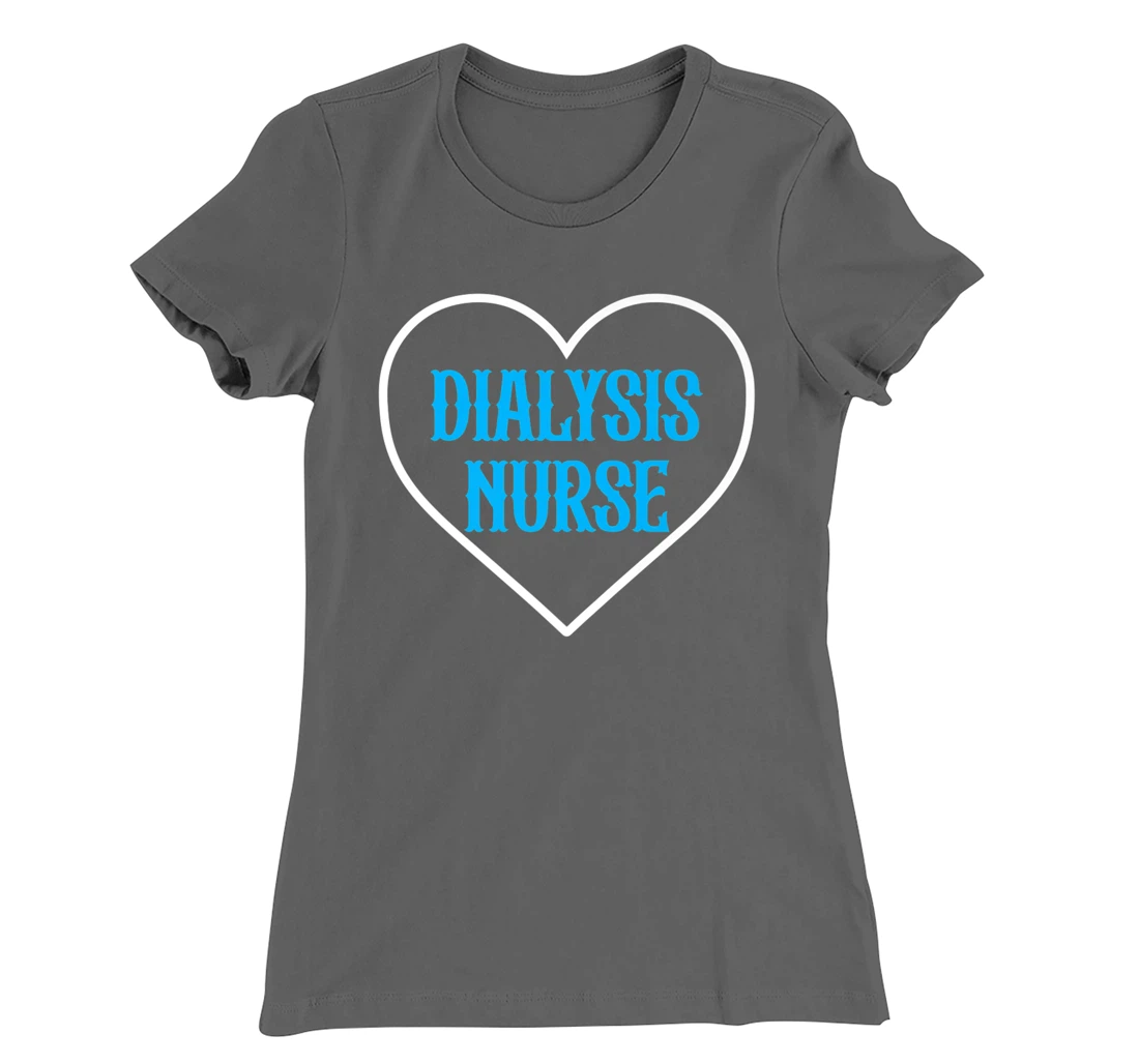 Proud Dialysis Nurse Heart Wordcloud Nursing Healthcare T-Shirt, Women T-Shirt