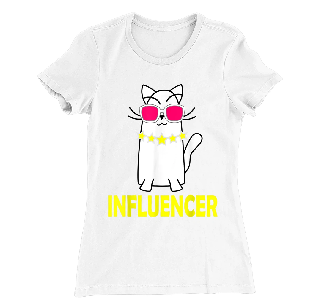 Womens Funny Celebrity Cat Wearing Glasses for Cat LoversE T-Shirt, Kid T-Shirt and Women T-Shirt