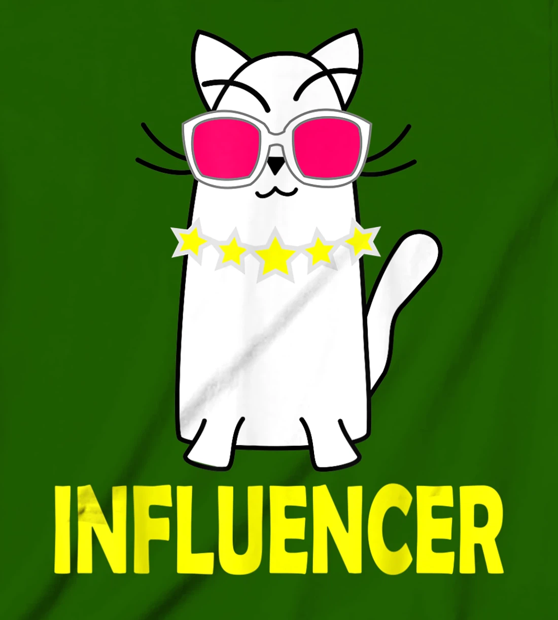 Womens Funny Celebrity Cat Wearing Glasses for Cat LoversE T-Shirt, Kid T-Shirt and Women T-Shirt