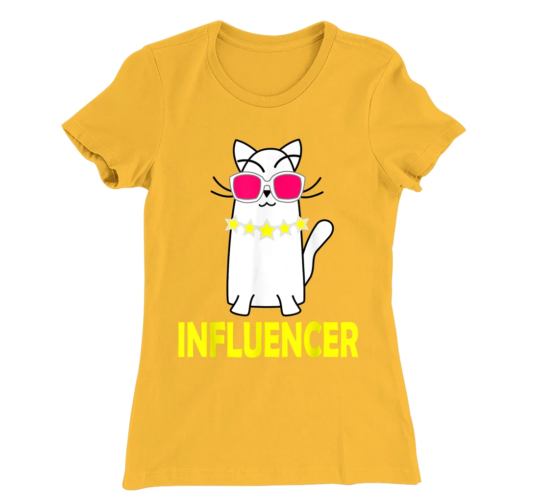 Womens Funny Celebrity Cat Wearing Glasses for Cat LoversE T-Shirt, Kid T-Shirt and Women T-Shirt