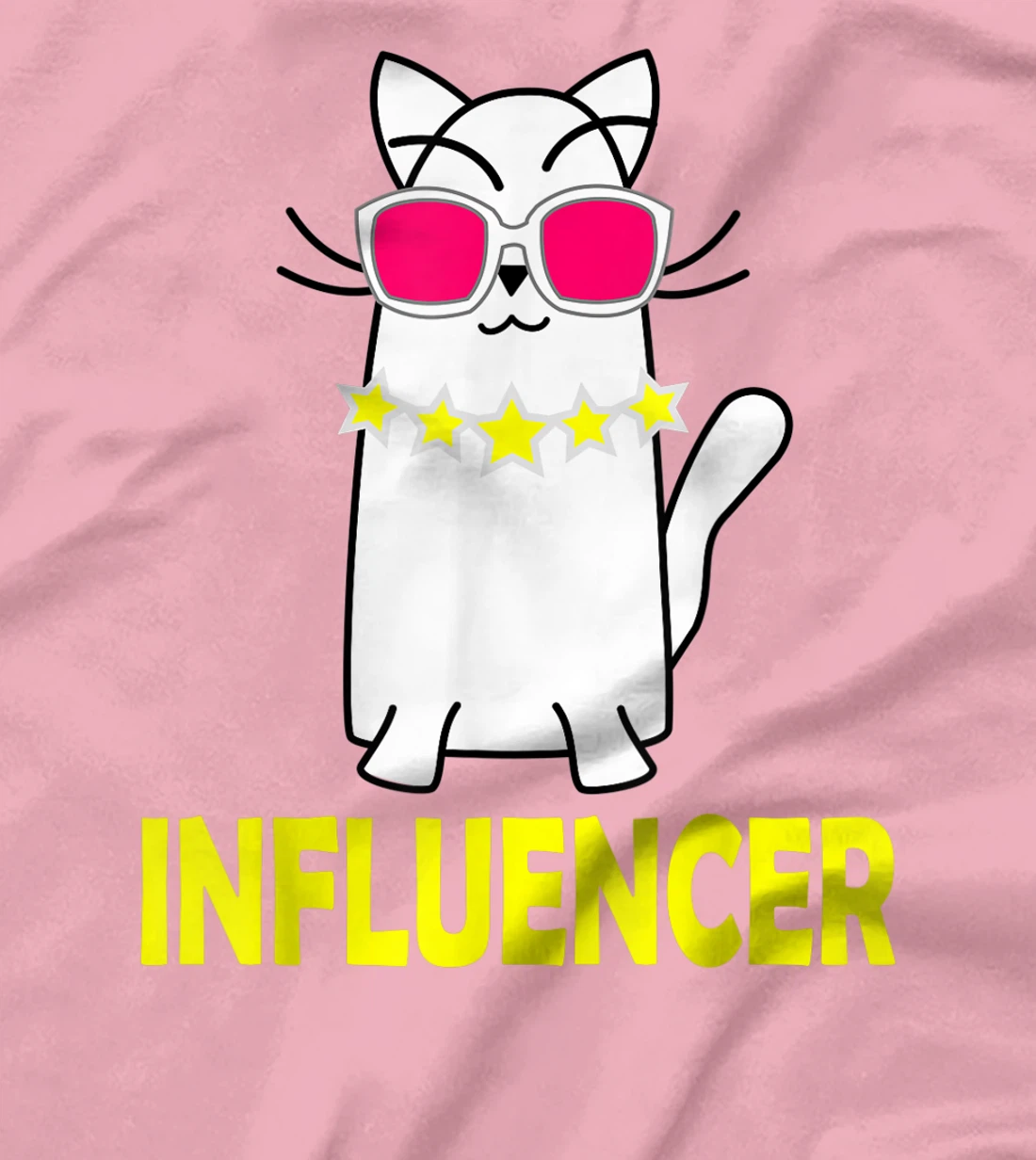Womens Funny Celebrity Cat Wearing Glasses for Cat LoversE T-Shirt, Kid T-Shirt and Women T-Shirt