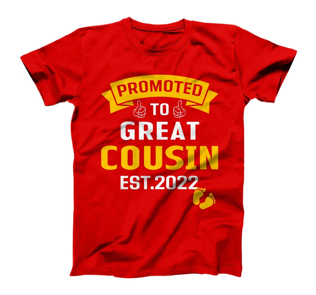 Vintage Promoted To Great Big Cousin Est 2022 Funny T-Shirt, Kid T-Shirt and Women T-Shirt
