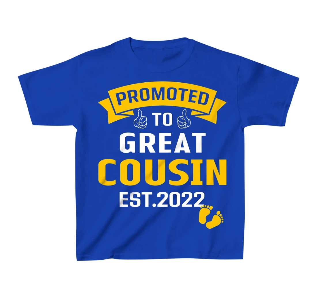 Vintage Promoted To Great Big Cousin Est 2022 Funny T-Shirt, Kid T-Shirt and Women T-Shirt