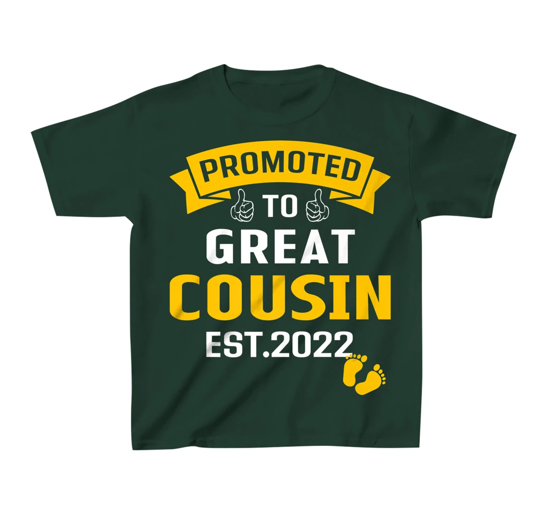 Vintage Promoted To Great Big Cousin Est 2022 Funny T-Shirt, Kid T-Shirt and Women T-Shirt