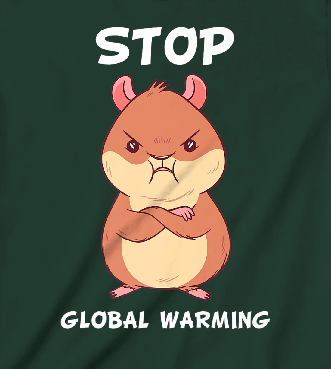 Climate change global heating CO2 ecosystem evil hamster T-Shirt, Kid T-Shirt and Women T-Shirt