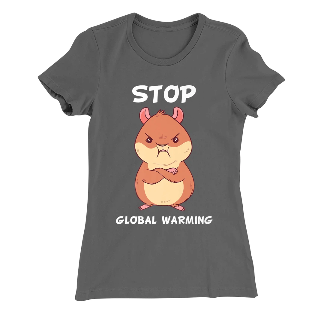 Climate change global heating CO2 ecosystem evil hamster T-Shirt, Kid T-Shirt and Women T-Shirt