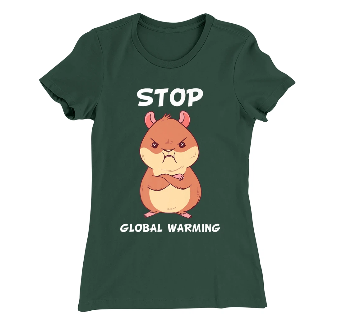 Climate change global heating CO2 ecosystem evil hamster T-Shirt, Kid T-Shirt and Women T-Shirt