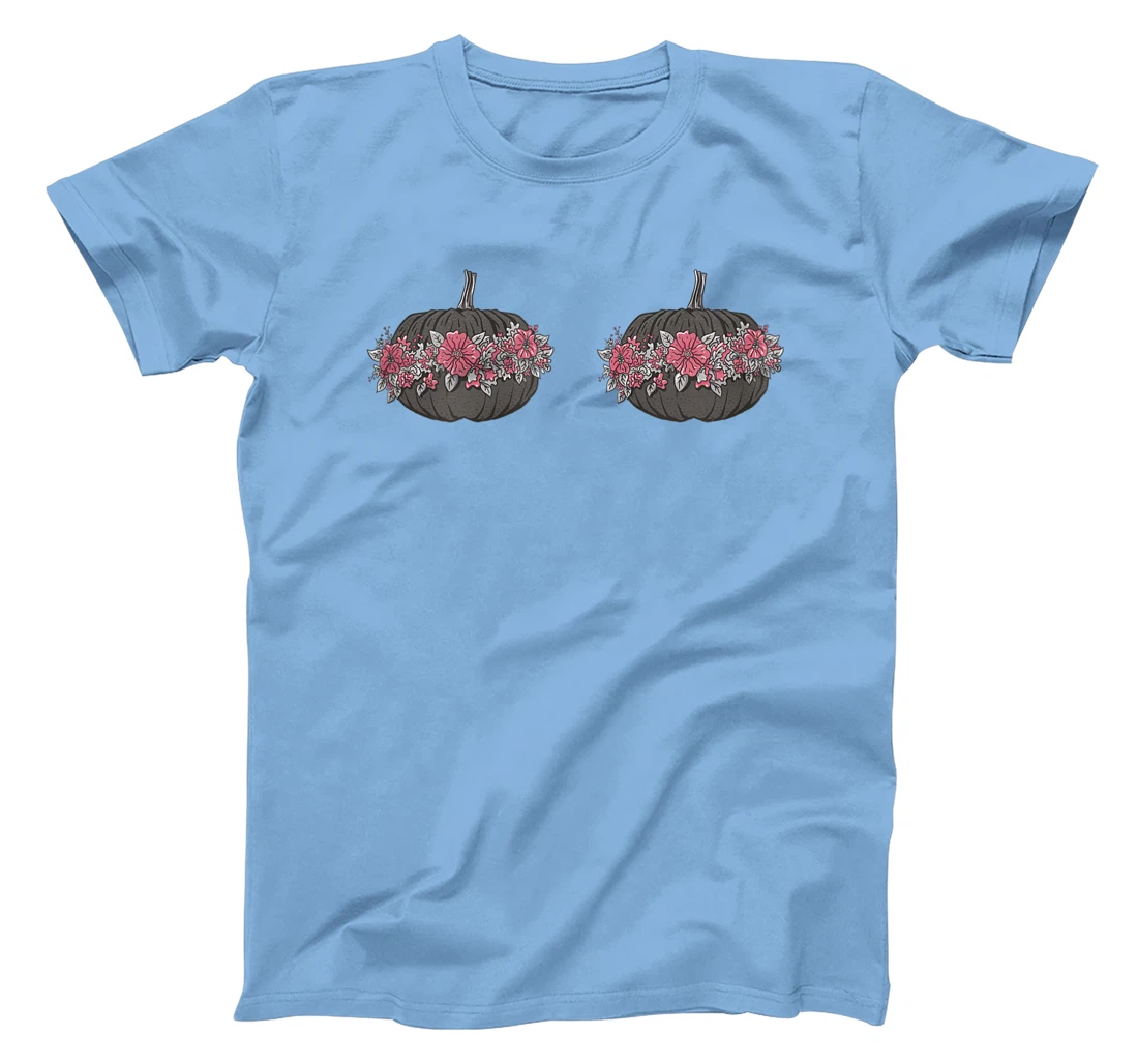 Womens Breast Cancer Awareness In October We Wear Pink Pumpkin T-Shirt, Women T-Shirt