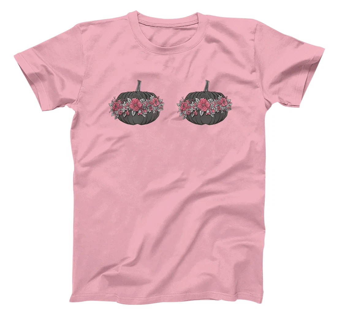 Womens Breast Cancer Awareness In October We Wear Pink Pumpkin T-Shirt, Women T-Shirt