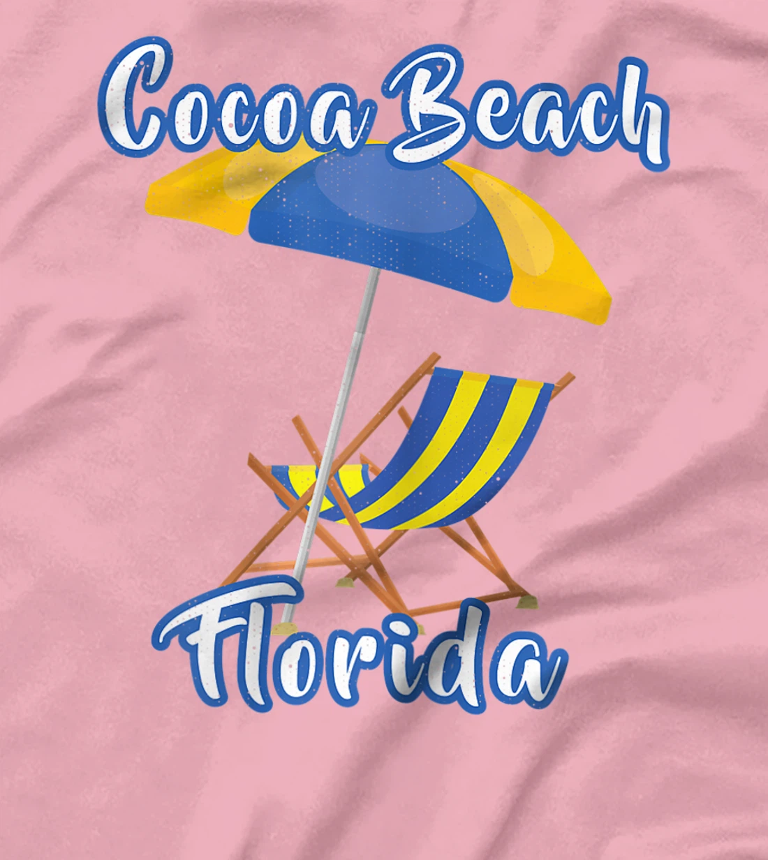Womens Distressed Cocoa Beach Florida Summer Vacation Beach Chair T-Shirt, Kid T-Shirt and Women T-Shirt