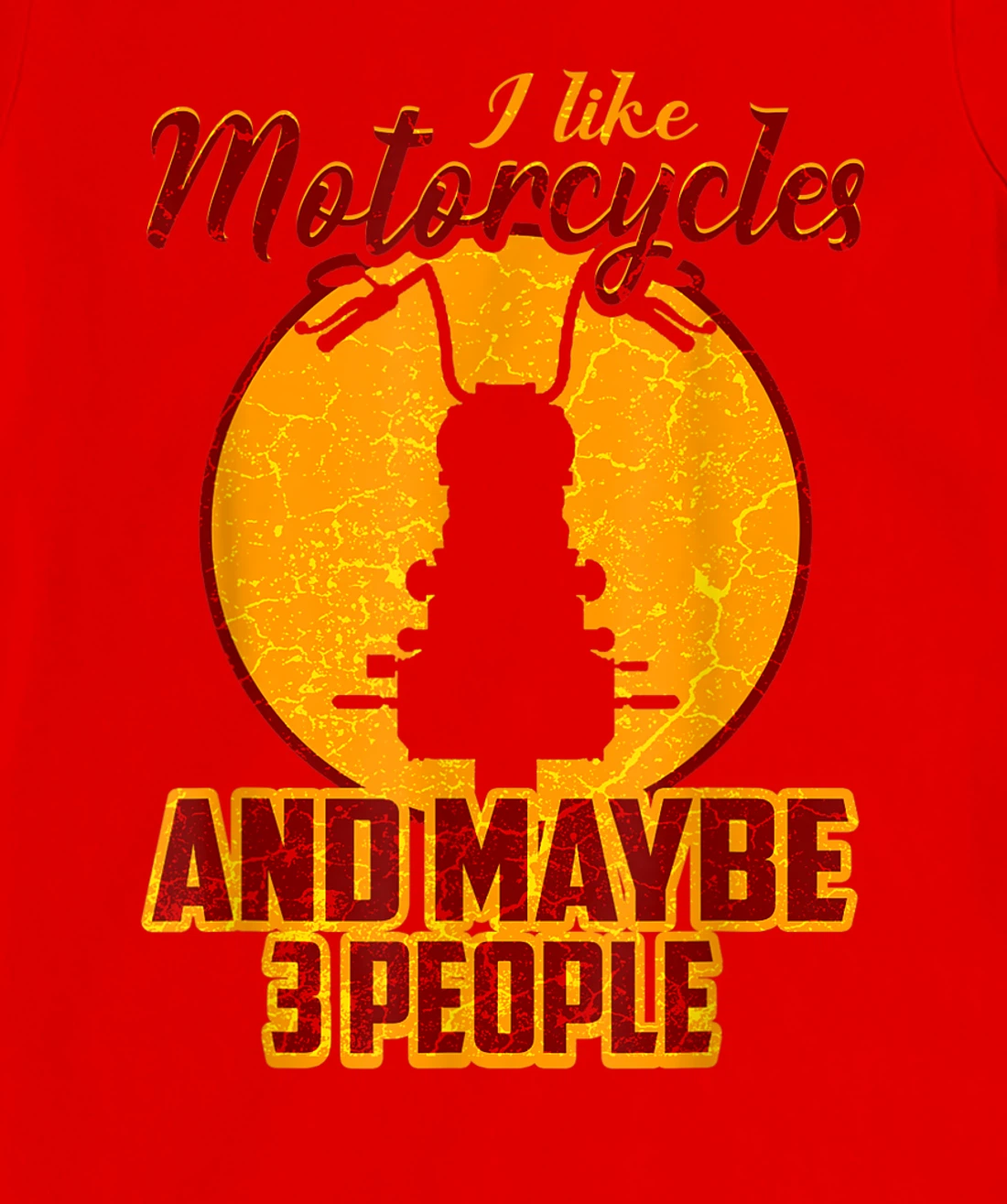 I Like Motorcycles and Maybe 3 People Funny Vintage Biker T-Shirt, Women T-Shirt