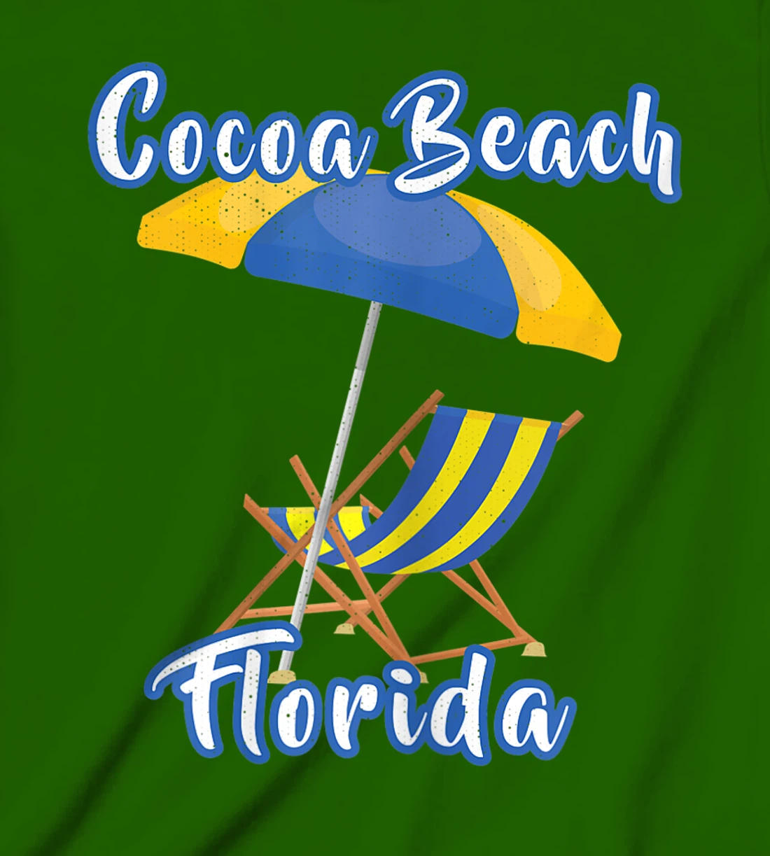 Womens Distressed Cocoa Beach Florida Summer Vacation Beach Chair T-Shirt, Kid T-Shirt and Women T-Shirt