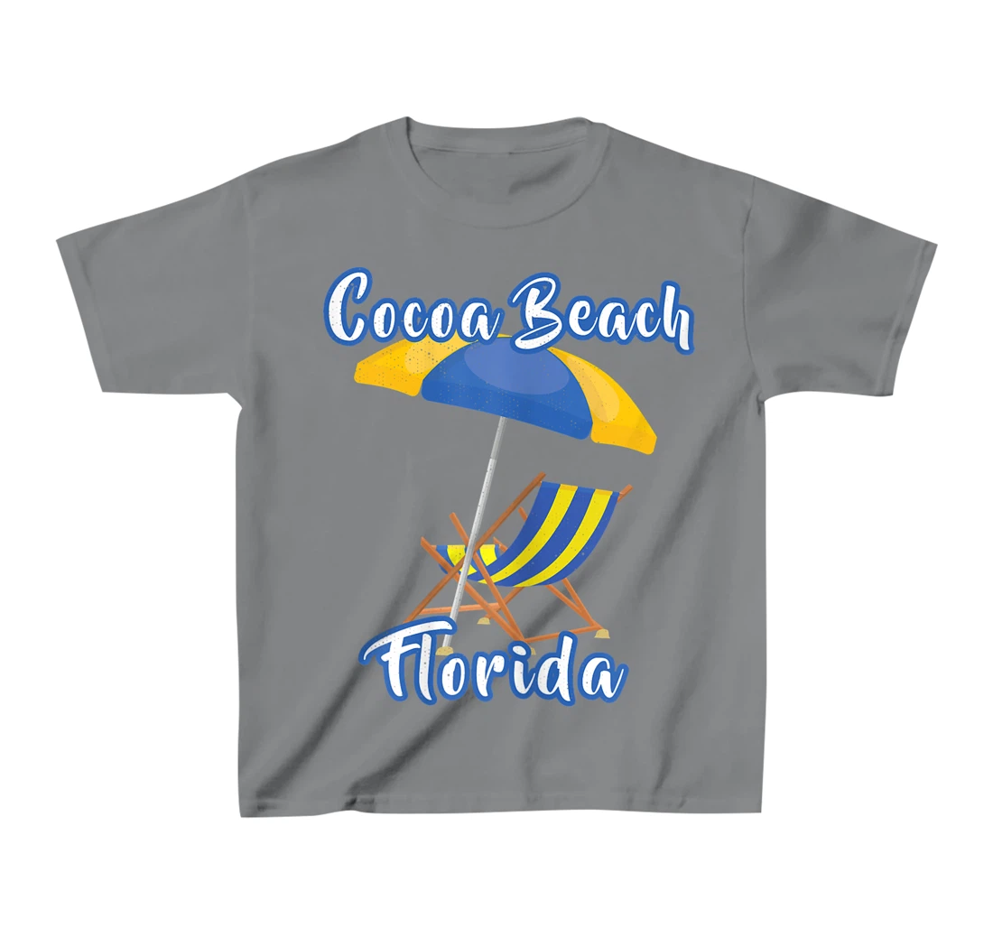 Womens Distressed Cocoa Beach Florida Summer Vacation Beach Chair T-Shirt, Kid T-Shirt and Women T-Shirt