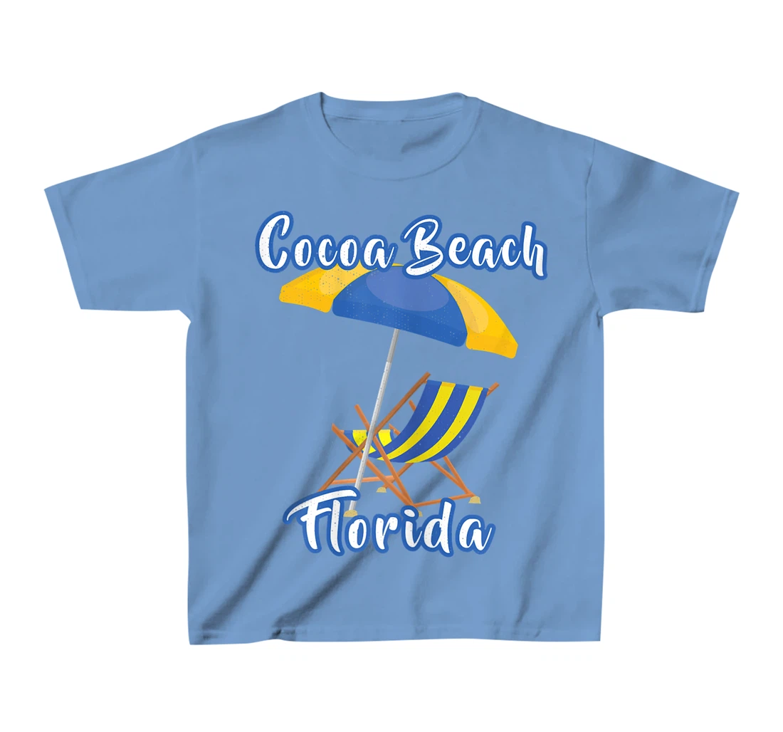 Womens Distressed Cocoa Beach Florida Summer Vacation Beach Chair T-Shirt, Kid T-Shirt and Women T-Shirt