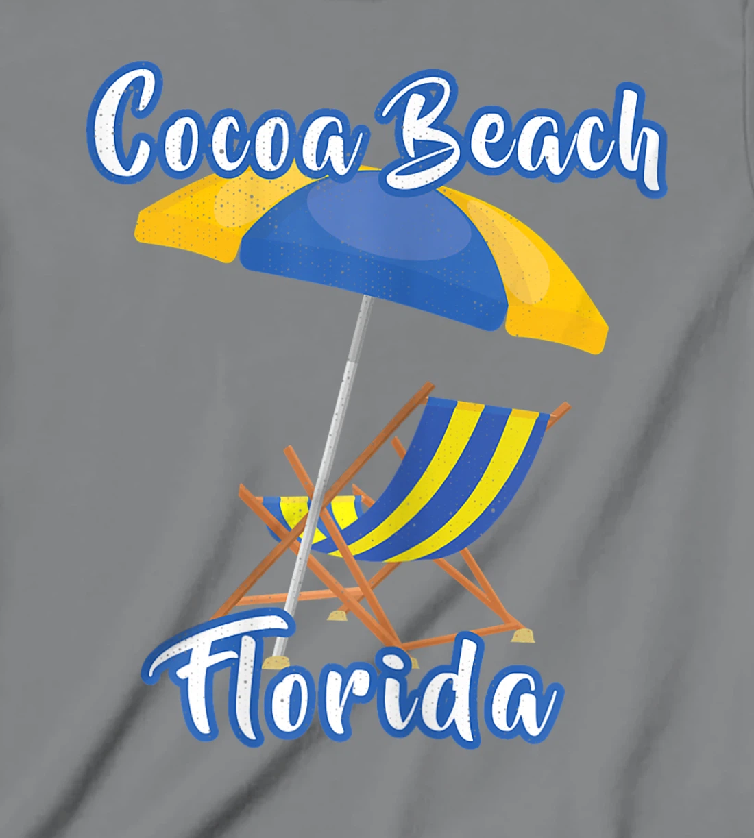 Womens Distressed Cocoa Beach Florida Summer Vacation Beach Chair T-Shirt, Kid T-Shirt and Women T-Shirt