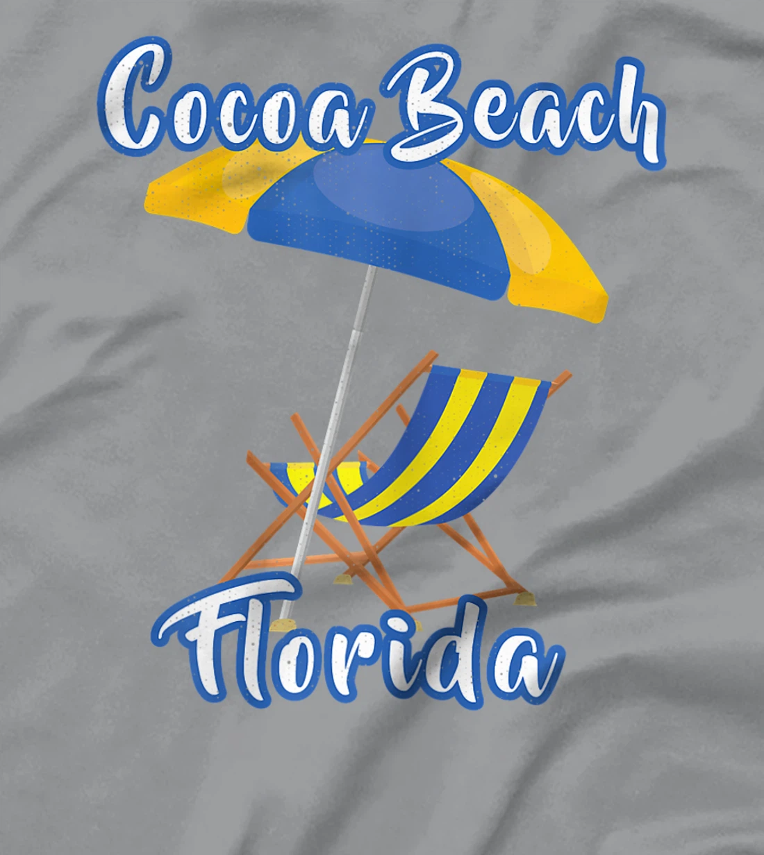 Womens Distressed Cocoa Beach Florida Summer Vacation Beach Chair T-Shirt, Kid T-Shirt and Women T-Shirt