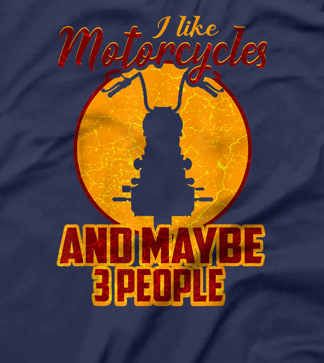 I Like Motorcycles and Maybe 3 People Funny Vintage Biker T-Shirt, Women T-Shirt