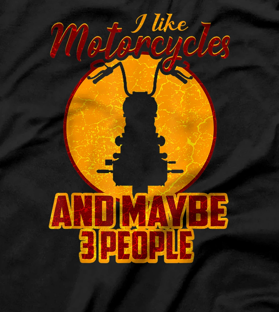 I Like Motorcycles and Maybe 3 People Funny Vintage Biker T-Shirt, Women T-Shirt