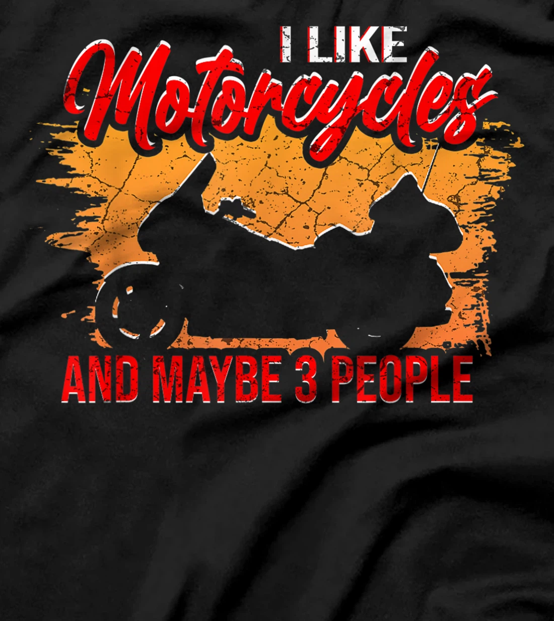 I Like Motorcycles and Maybe 3 People Funny Vintage Biker T-Shirt, Women T-Shirt