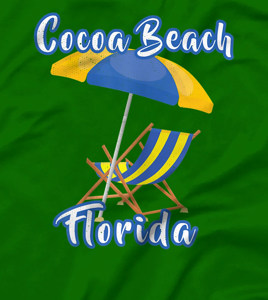 Womens Distressed Cocoa Beach Florida Summer Vacation Beach Chair T-Shirt, Kid T-Shirt and Women T-Shirt