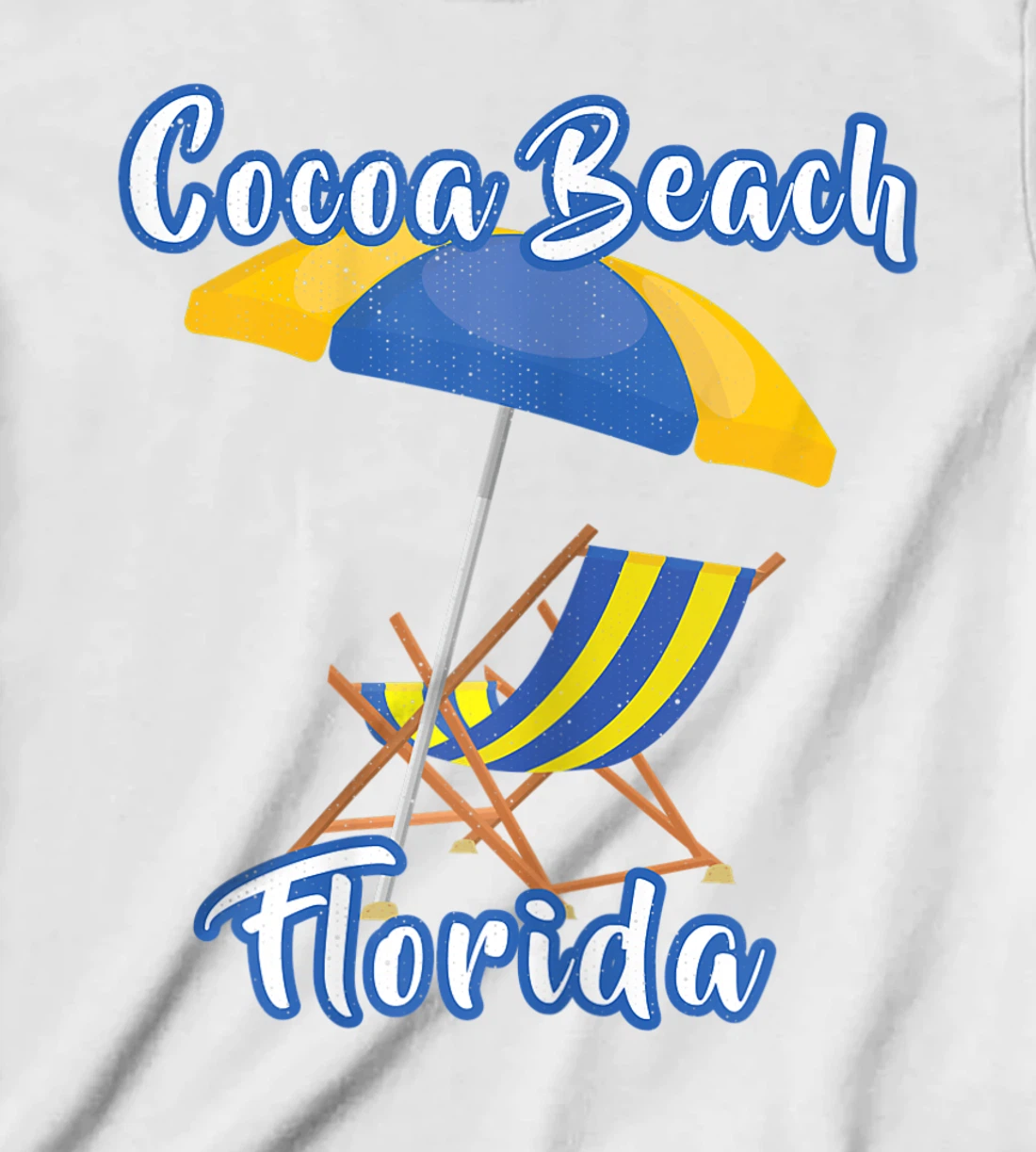 Womens Distressed Cocoa Beach Florida Summer Vacation Beach Chair T-Shirt, Kid T-Shirt and Women T-Shirt