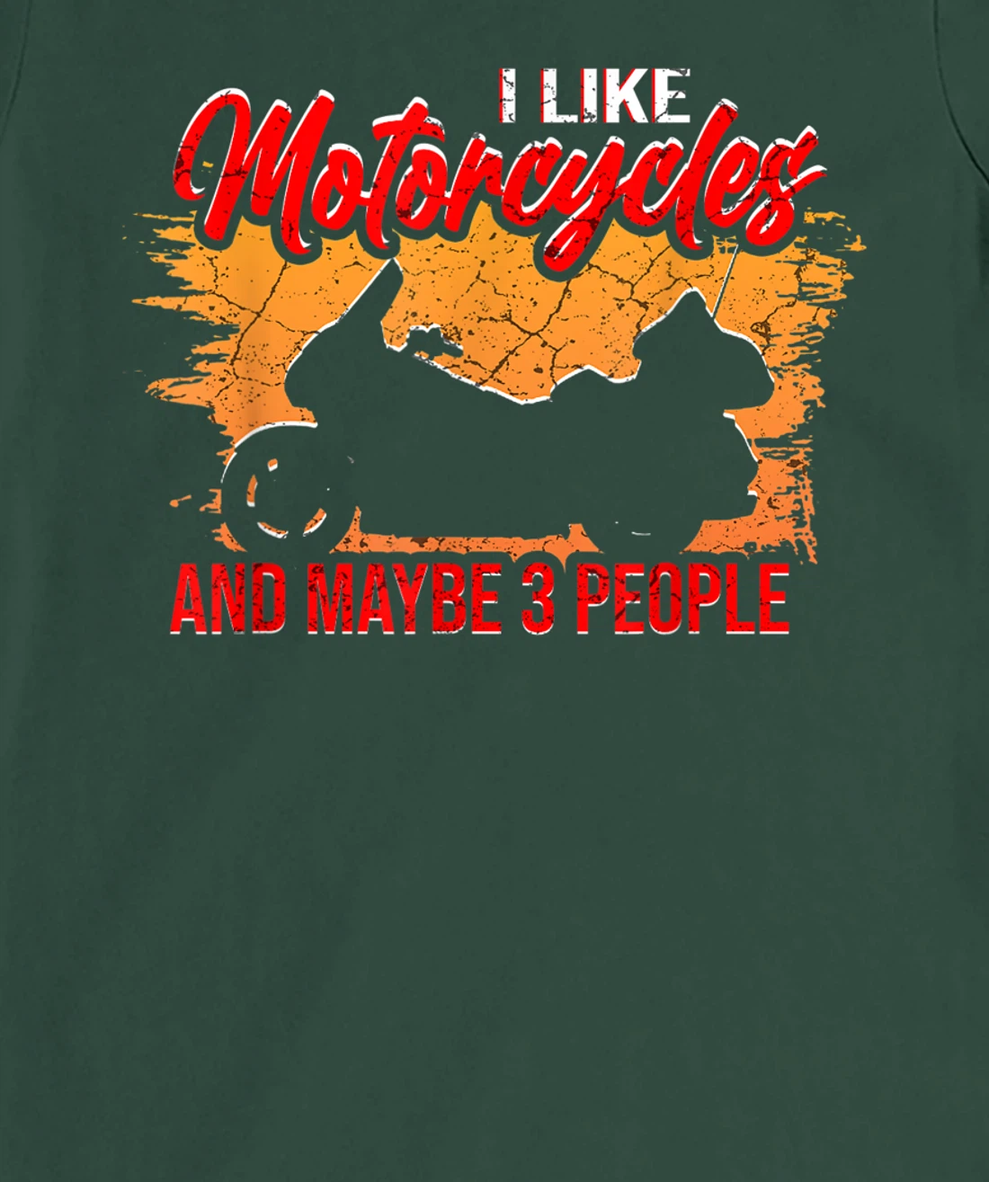 I Like Motorcycles and Maybe 3 People Funny Vintage Biker T-Shirt, Women T-Shirt