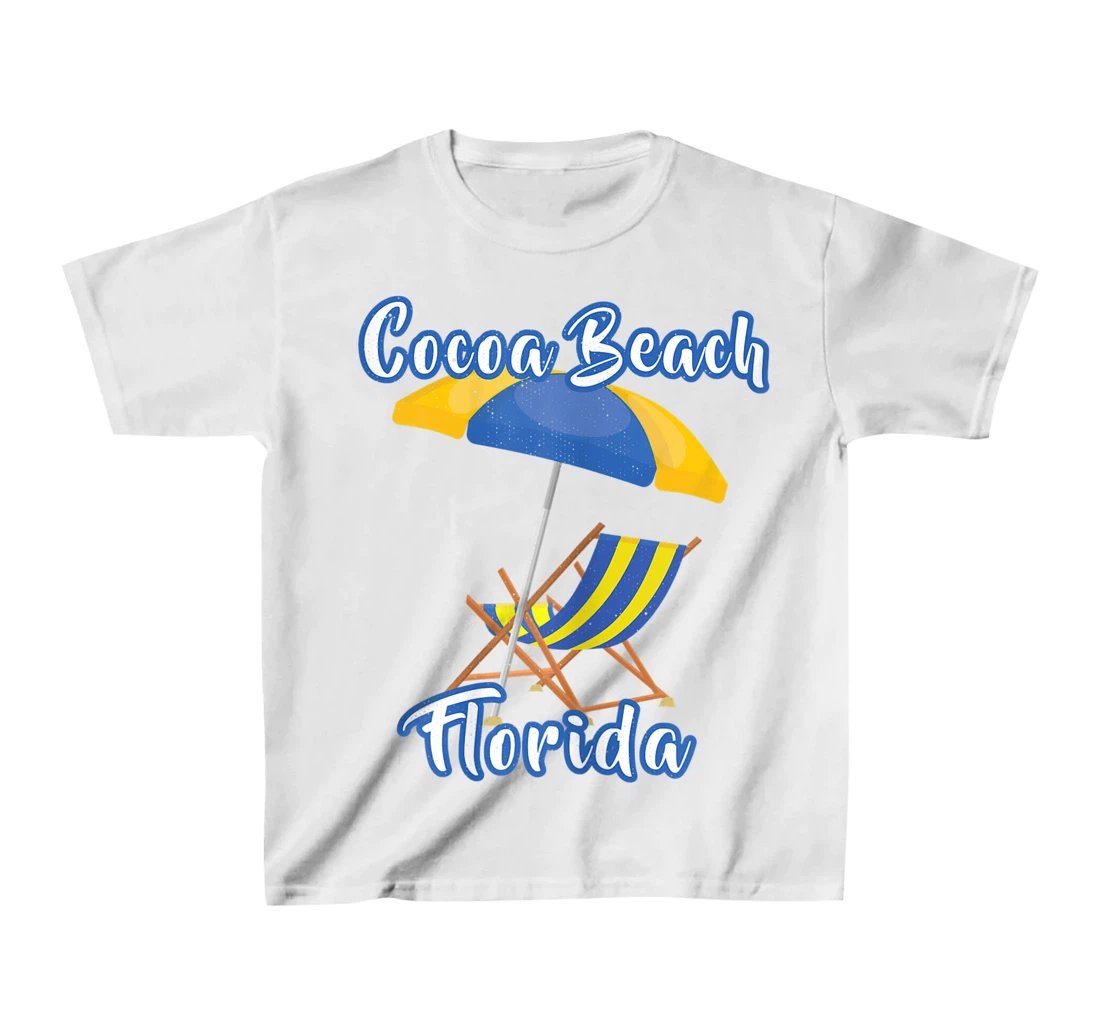Womens Distressed Cocoa Beach Florida Summer Vacation Beach Chair T-Shirt, Kid T-Shirt and Women T-Shirt